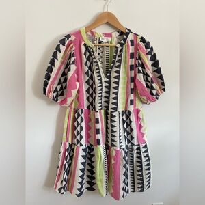 Velvet Multicolor Striped Dress